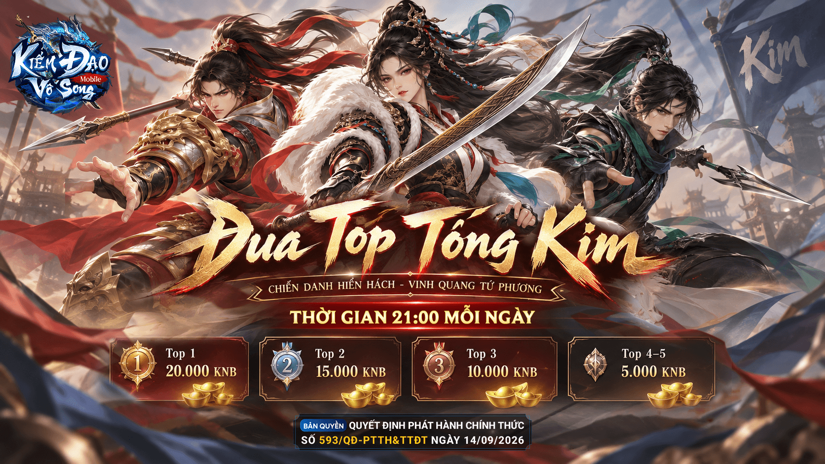 🔥ĐUA TOP TỐNG KIM S1 THIÊN KIẾM - NHẬN THƯỞNG CỰC HỜI